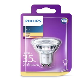 Bombillo LED PHILIPS GU10 Spot 4w 2700k 350lm 100-240v 36D ND
