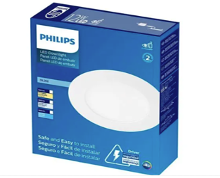 Panel LED de empotrar PHILIPS Redondo Blanco 3000K 6W 4.5pulg 110v/60Hz