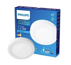 Panel LED de Superficie Redondo Blanco PHILIPS 3000K 12W 6 pulg 110v/60Hz