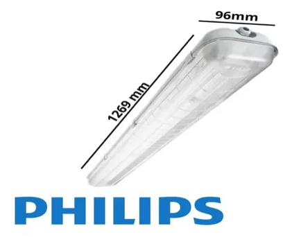 [919053055550] Luminaria de Superficie Estanca 4 pies PHILIPS TCW063 2XT8 VAPOR LIGHT IP65 1.20mt PROY