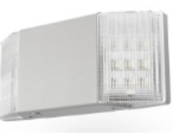 [HL-7036-WH] Lampara de Emergencia Blanca LED 2L 2x3w 6000k - 300x60x130mm 120v-277v/60hz